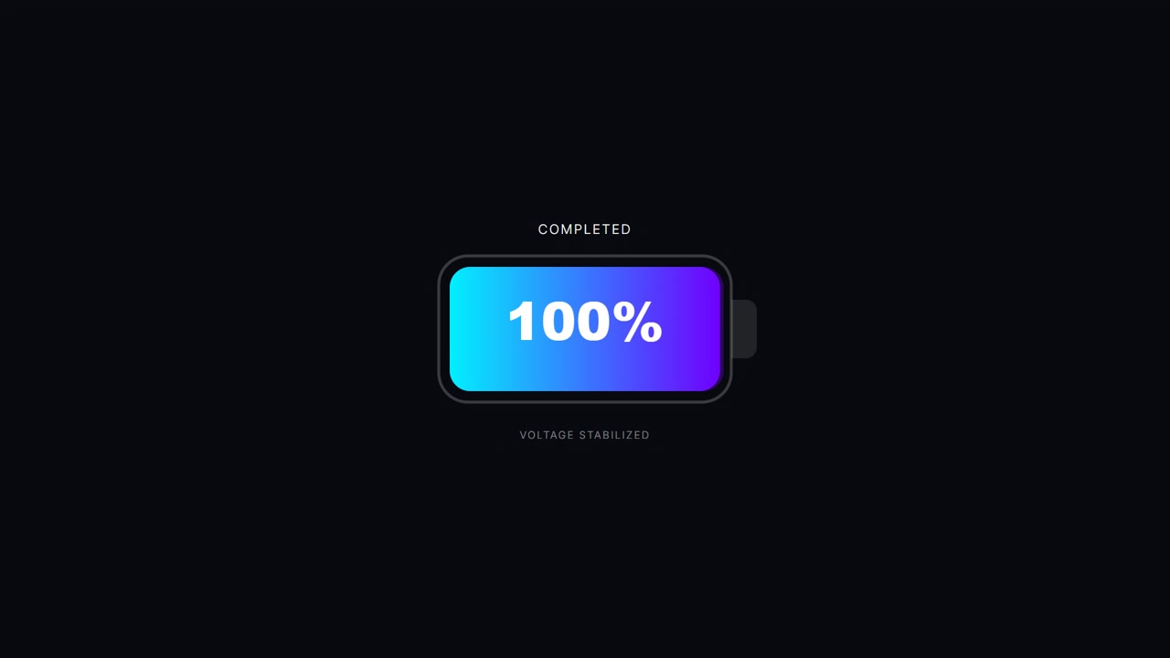 Digital animering av batteriladdningsförlopp