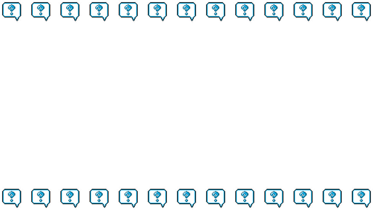 Pixel Art Speech bubble icon Question mark Frame Animated Overlay 1080p Transparent 30 fps (2).mov