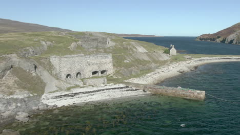 An-aerial-view-of-Ard-Neakie-abandoned-lime-kilns-on-a-sunny-summer's-day