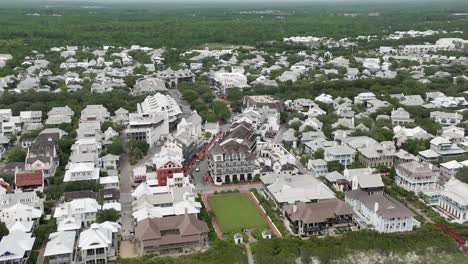 town reel with a far view spin to the left at rosmery beach front