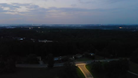 july 4th fireworks horizon sunset woodstock cherokee county georgia aerial drone tracking