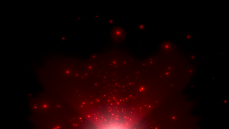 Flying-red-stars-and-glitters-in-dark-galaxy