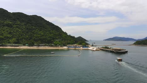 imágenes de drones de la isla en hong kong