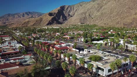 drone aerial establishing shot of palm springs california 1