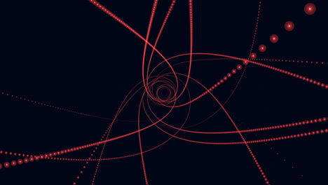 dynamic red spiral pattern striking 3d rendering of moving curves