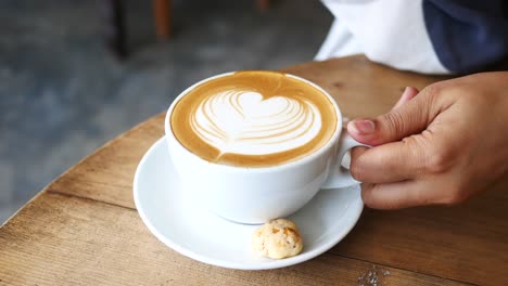 latte art in a cozy cafe