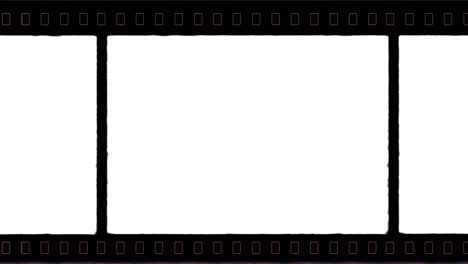 imax film frame with sprocket hole and film edge flare