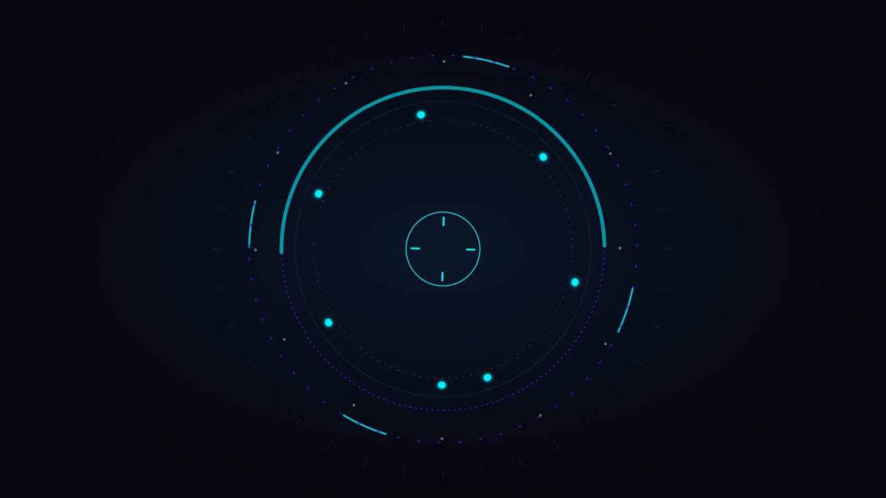 Futuristic Digital HUD Circular Interface Animation