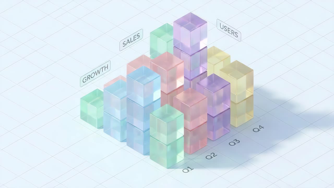 Business Growth and Sales Statistics Chart