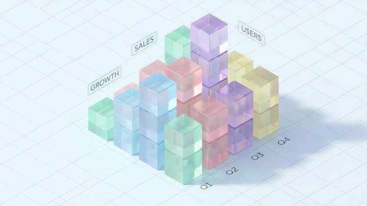 Business Growth and Sales Statistics Chart
