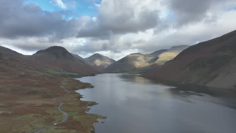 wastwater, lake district, aerial flight, november 2022, beautiful light - dji mavic 3 cine drone, prores 422, light grade