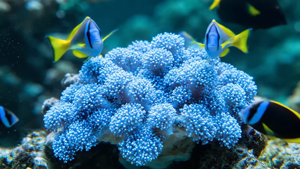 Underwater World with Colorful Fish and Coral