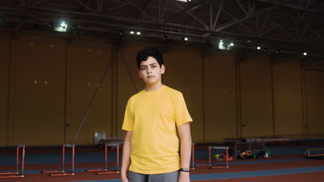 boy in running track