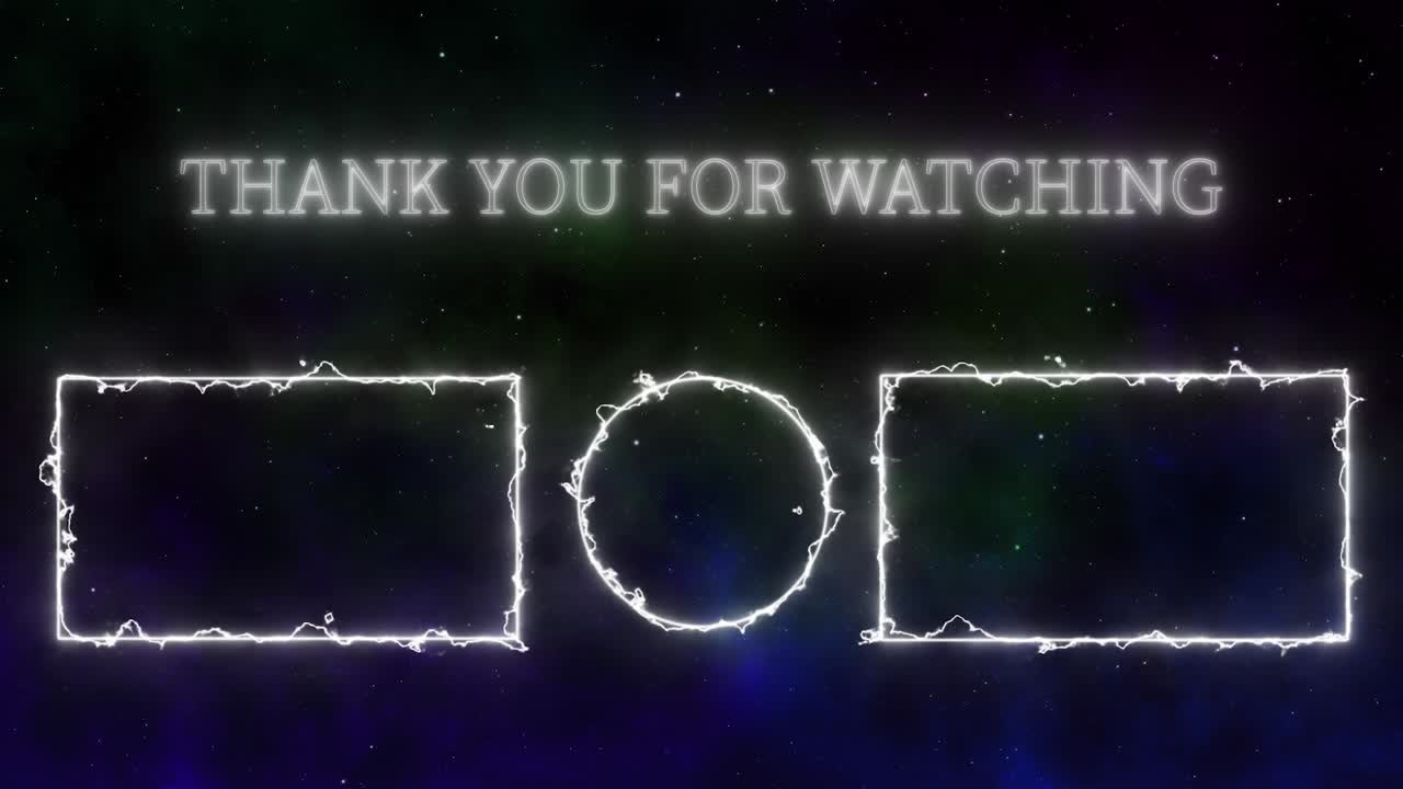 간단한 그라데이션 엔드 카드 엔딩 스크린 모션 그래픽