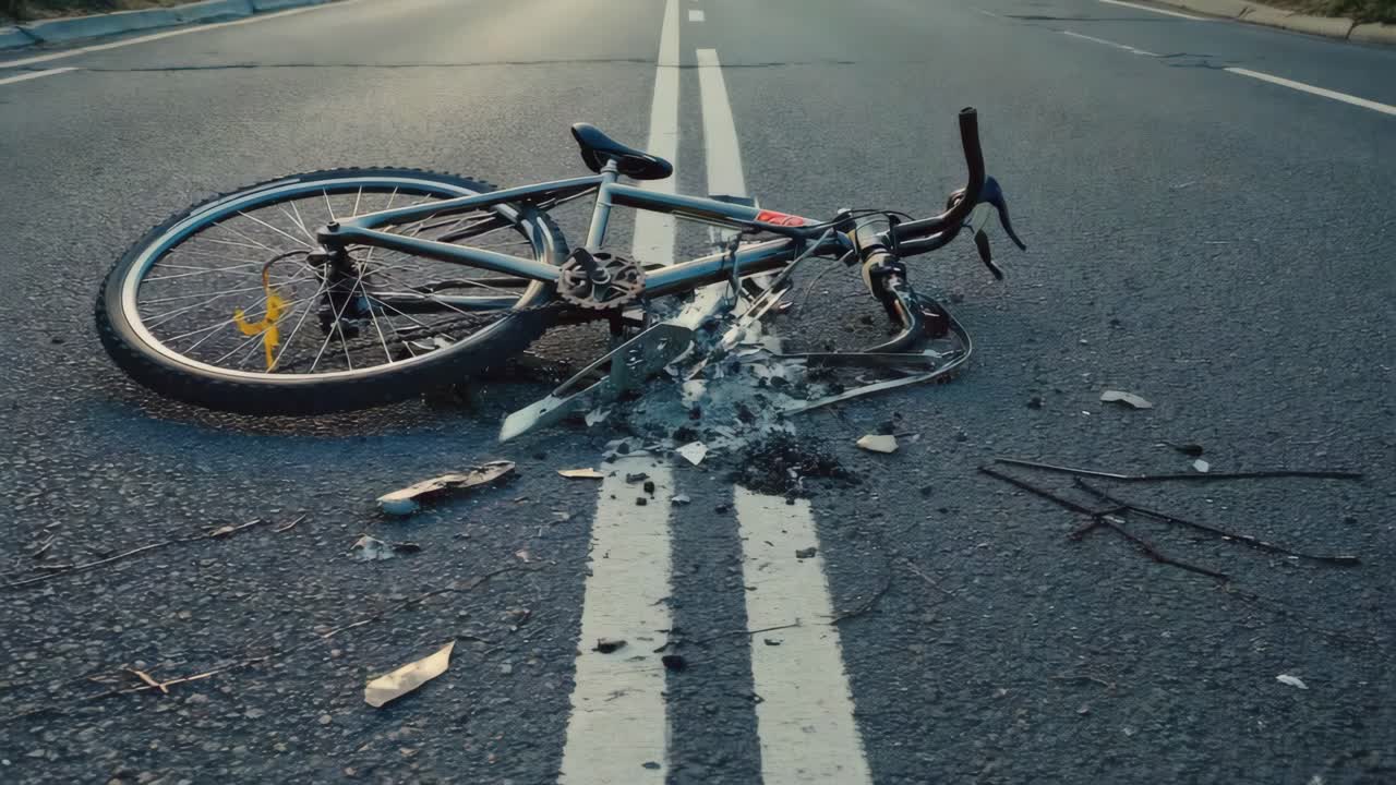 Bicycle Accident on Road