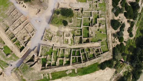 bird's eye view of the ancient and culturally significant archeological museum in ullastret, catalonia