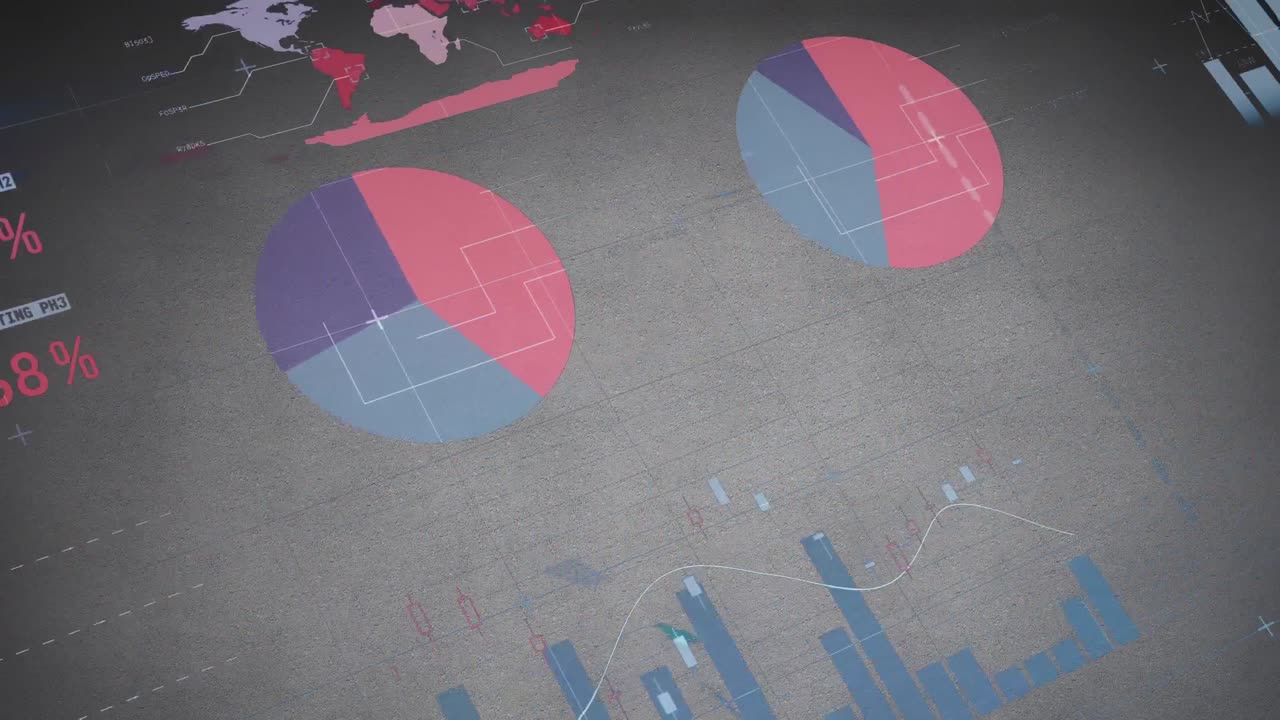 animación de las estadísticas y el procesamiento de datos financieros en la red