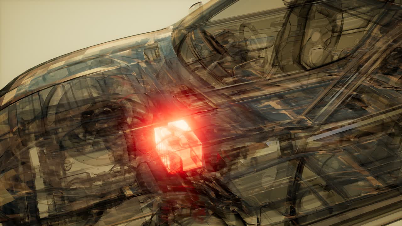 자동차 배터리가 자동차에서 보입니다.