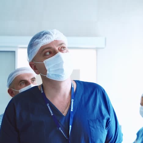 team surgeon at work in operating room. modern equipment in operating room.