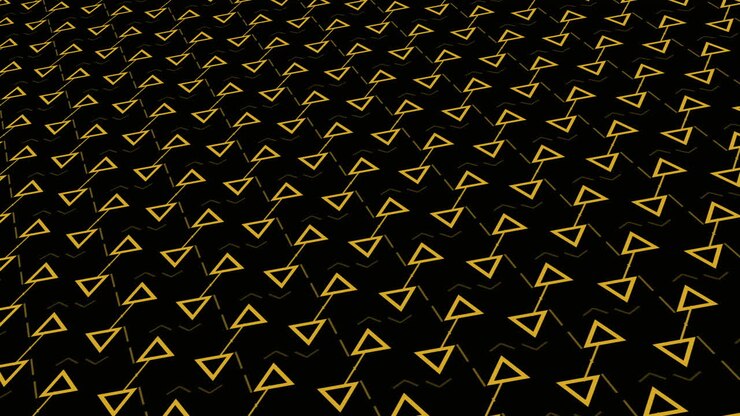 Gold Triangle Pattern on Black Background