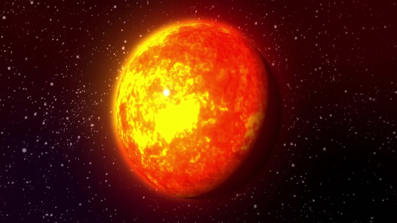 Animação de quadro de scanner hexagonal processando dados sobre um globo laranja no espaço