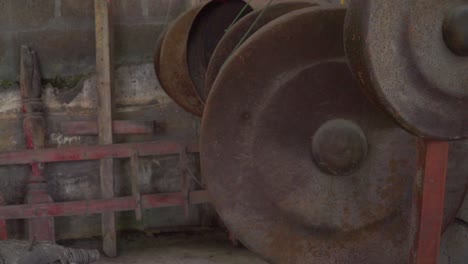 burnt and melted gamelan musical instrument were exposed to hot clouds when the volcanic eruption disaster