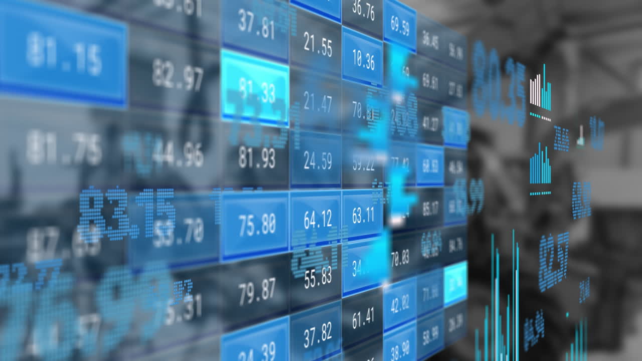 Animation of financial data processing over warehouse