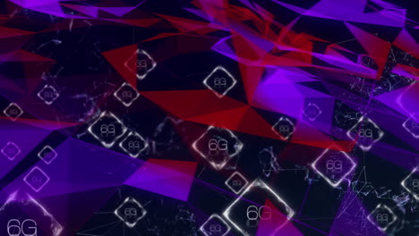 animación de la red de conexiones a través de textos 6g