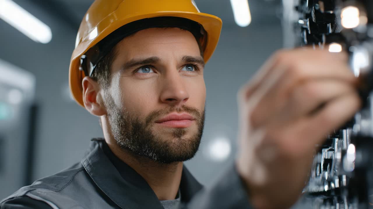Engineer wearing a hard hat