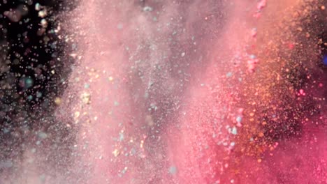 colorful powder explosion