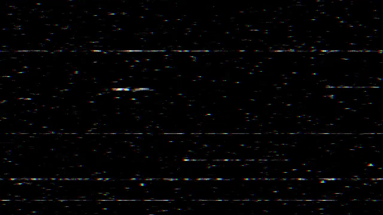 Rumore statico tremolante di TV analogica e interferenza glitch