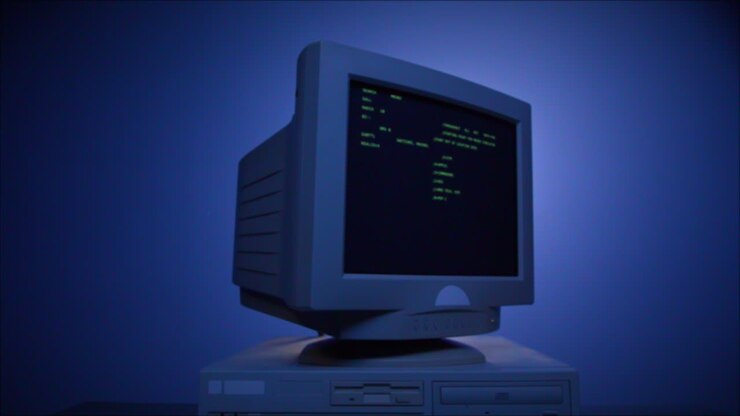 Computer vintage con monitor CRT