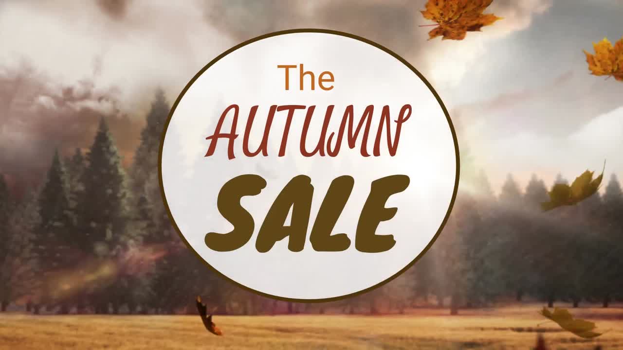 video generado digitalmente de la venta de otoño 4k