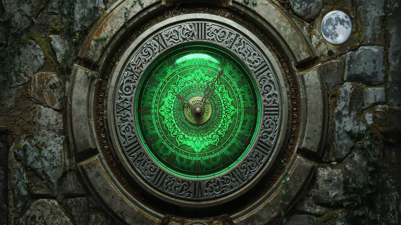 Ornate Green Clock