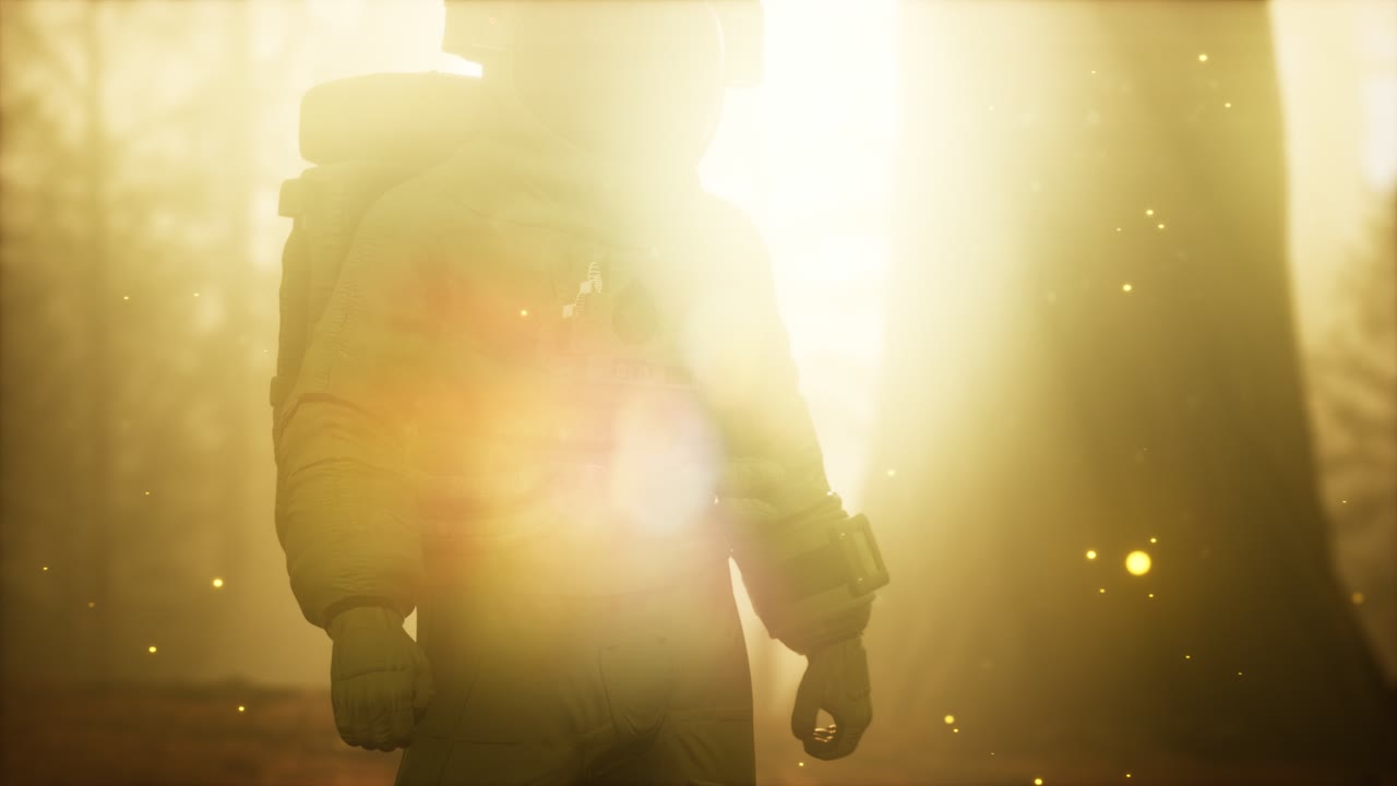 어두운 숲에서 외로운 우주비행사