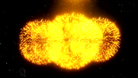 Hurry Up Text on Firework Display Explosion Particles.