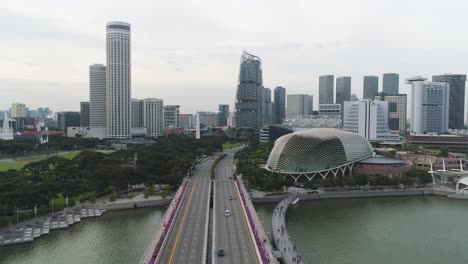 paisaje urbano de singapur vista aérea