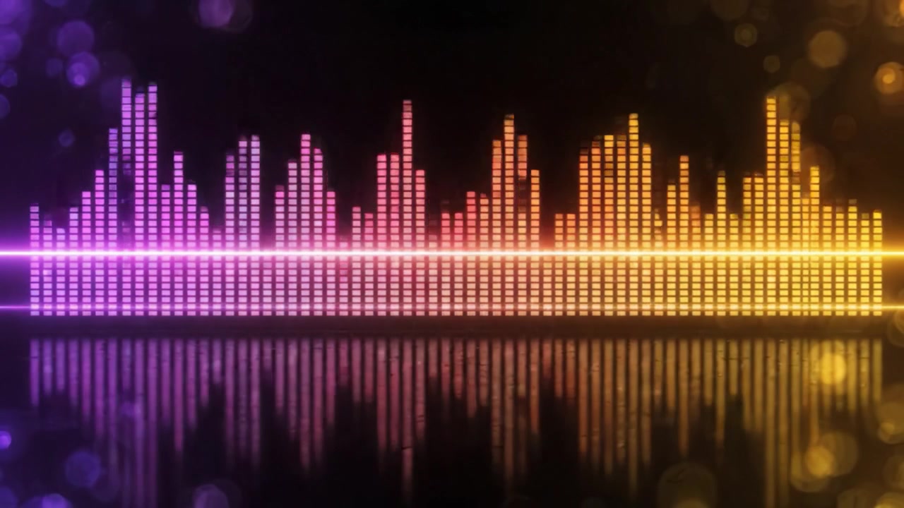 Dynamic Spectrum Visualization: A Mesmerizing Sequence of Colorful Audio Waveforms Displaying the Transition from Tranquil Blues to Vibrant Reds in a Rhythmic Harmony of Sound