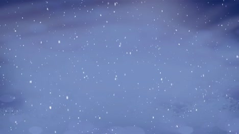 nieve cayendo con fondo azul