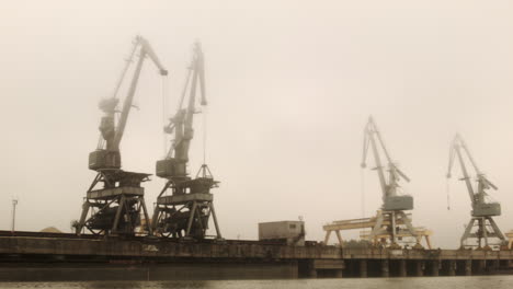 River-port-cranes-in-the-fog---Danube-river-in-Austria-3