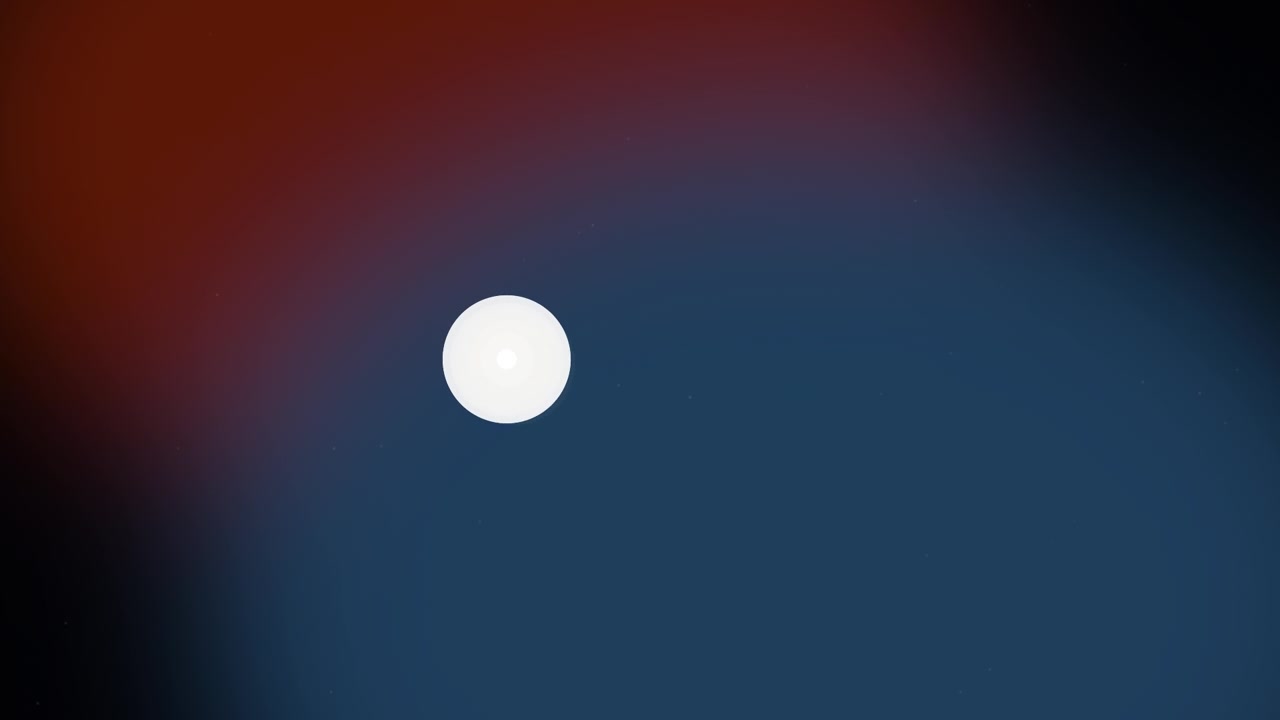 Abstract Motion Graphic of a White Circle Moving Across a Gradient Background