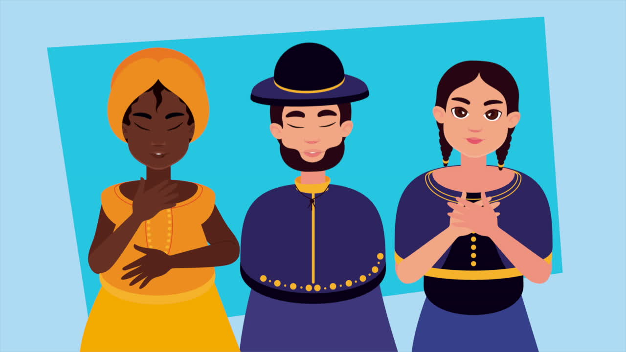 다양성 그룹 사람 캐릭터