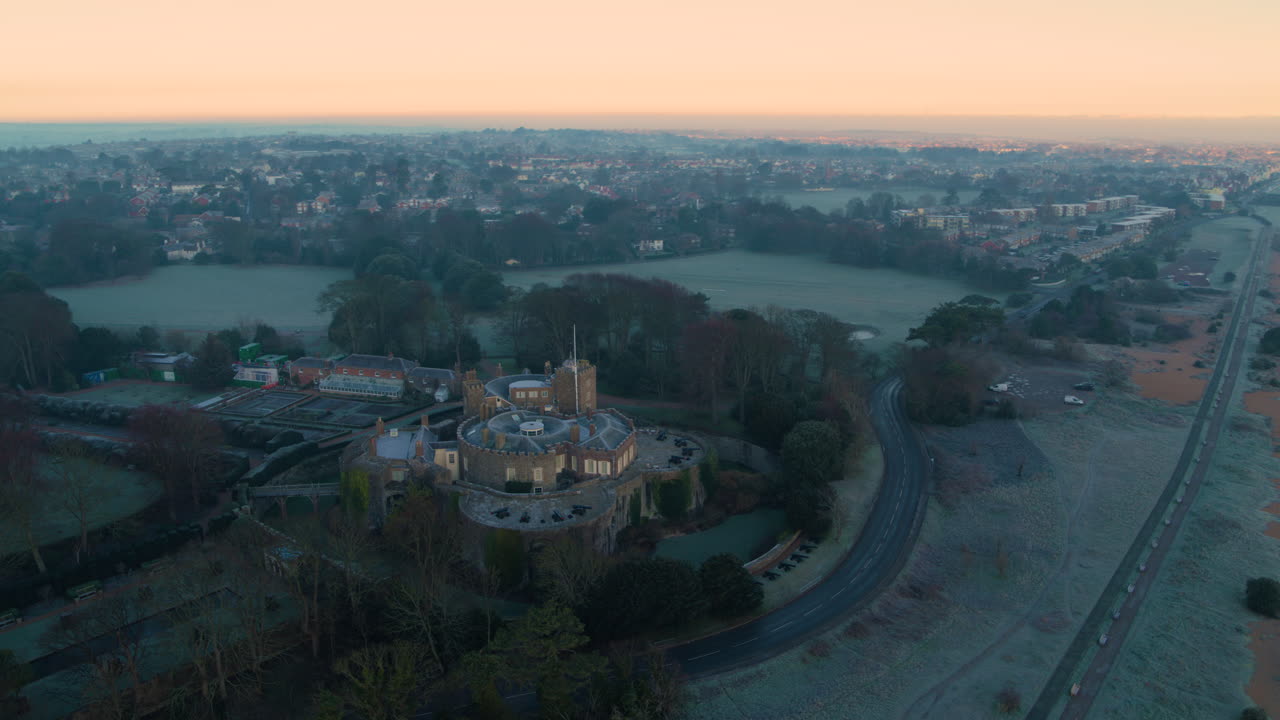 Vista aerea del Castello di Walmer, Kent, Inghilterra