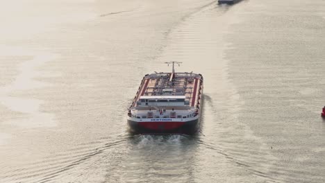 cargo ship 'hertogin' navigating on water