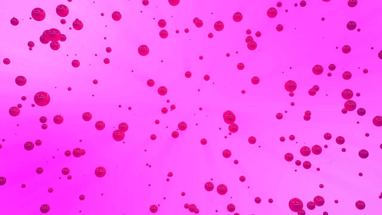 animación abstracta en 3d de bolas en un espacio sin aire