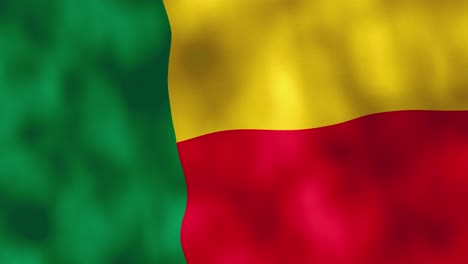 three striped benin country in west africa waving animation