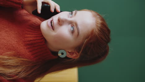 young woman talking on phone