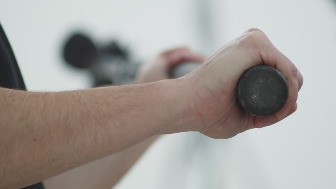 붐 폴 오퍼레이터가 세트, 클로즈업, 포커스 풀에서 사운드 캡처