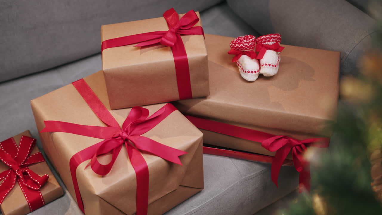 Christmas gifts and baby booties