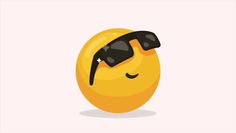 emoji wearing sunglasses character animation